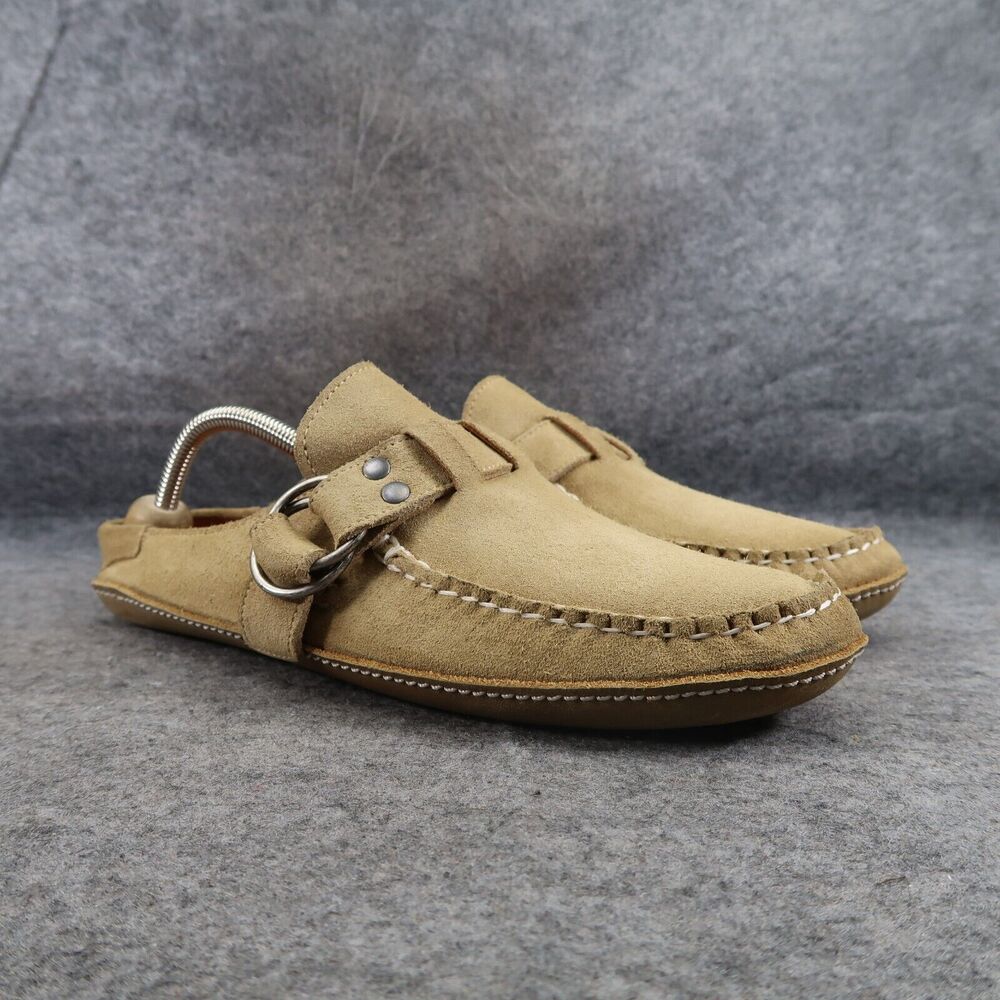 Quoddy Shoes Womens 10.5 Slip On Ring Mule Leather Handcrafted Fashion Comfort